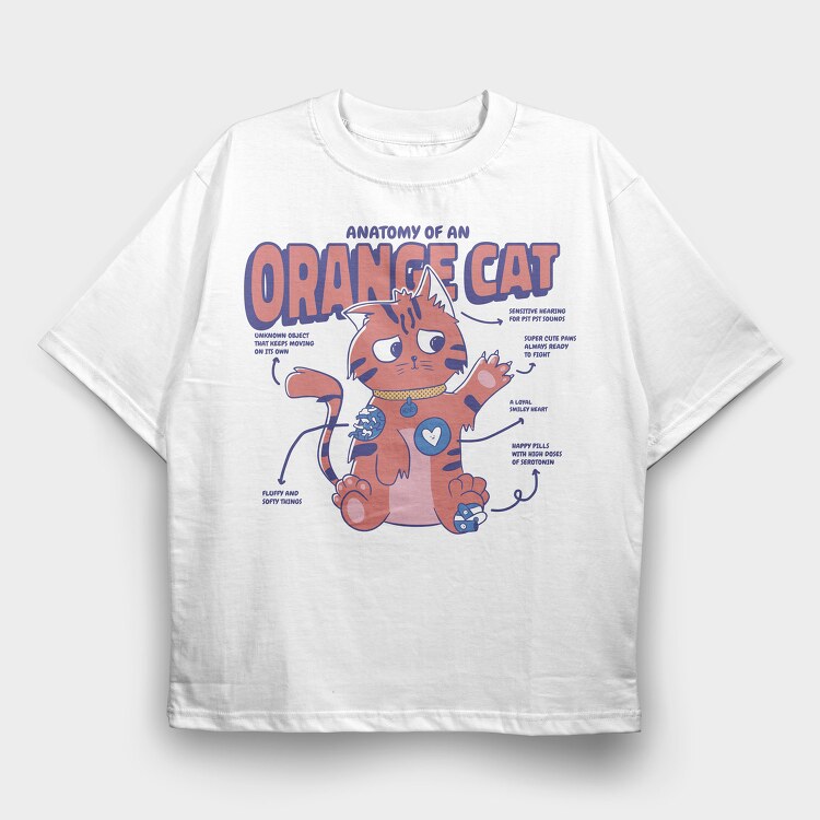 Anatomy of an Orange Cat, Tricou Oversize Barbati (Unisex)