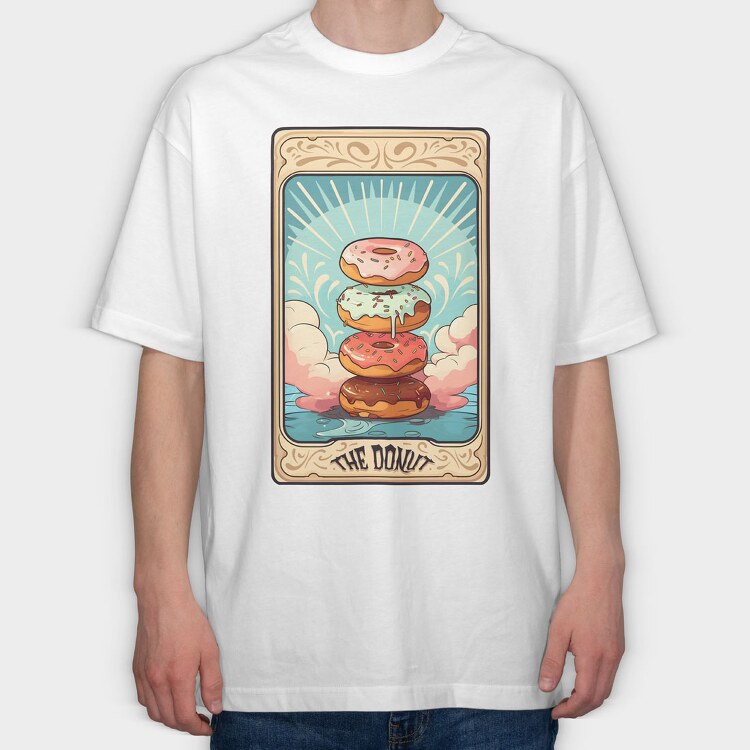 Tarot Card the Donut, Tricou Oversize Barbati (Unisex)