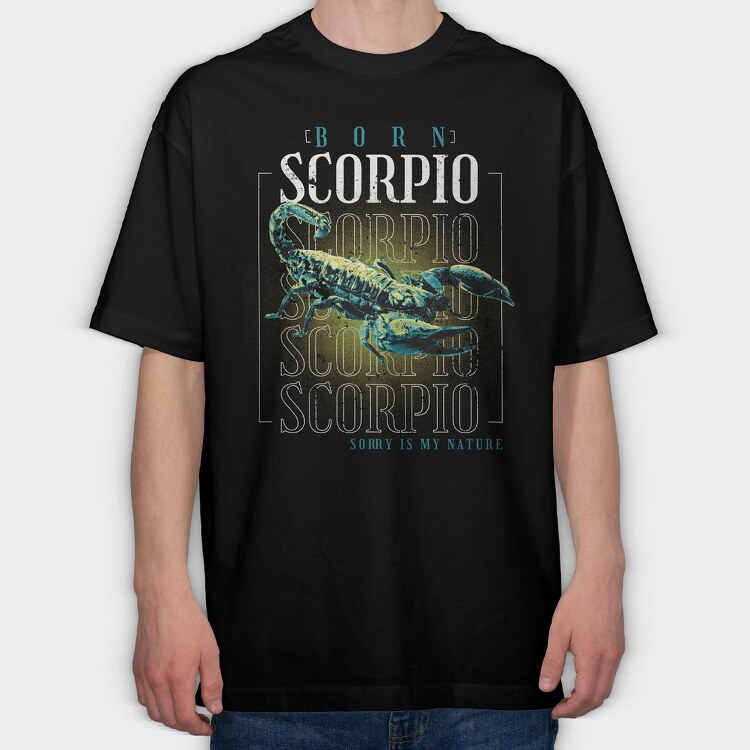 Horoscope Scorpion, Tricou Oversize Barbati (Unisex)