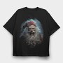 Horror Santa, Tricou Oversize Barbati (Unisex)
