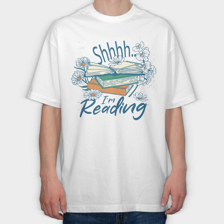 Retro Flower Books, Tricou Oversize Barbati (Unisex)