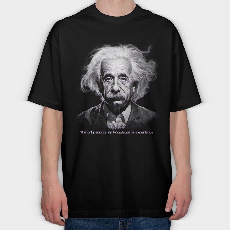 Einstein Phrase, Tricou Oversize Barbati (Unisex)