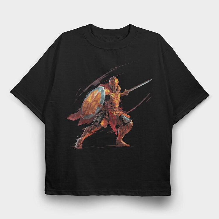 Elf Knight, Tricou Oversize Barbati (Unisex)