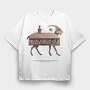 House Animal Goat, Tricou Oversize Barbati (Unisex)