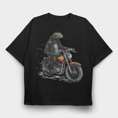 Motorbike Lizard, Tricou Oversize Barbati (Unisex)
