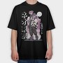 Anime Pink Hair Character, Tricou Oversize Barbati (Unisex)