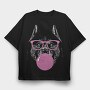 Husky Sungalsses Bubblegum Monochrome, Tricou Oversize Barbati (Unisex)