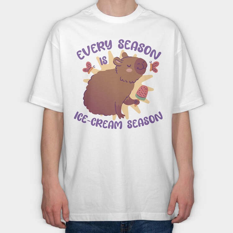 Every Season Icecream, Tricou Oversize Barbati (Unisex)