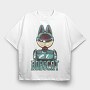 Robocat, Tricou Oversize Barbati (Unisex)
