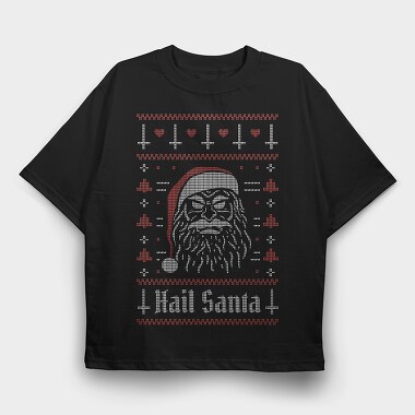 Evil Santa Ugly Sweater, Tricou Oversize Barbati (Unisex)