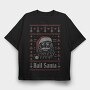 Evil Santa Ugly Sweater, Tricou Oversize Barbati (Unisex)