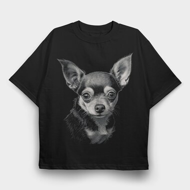 Chihuaha, Tricou Oversize Barbati (Unisex)