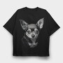 Chihuaha, Tricou Oversize Barbati (Unisex)