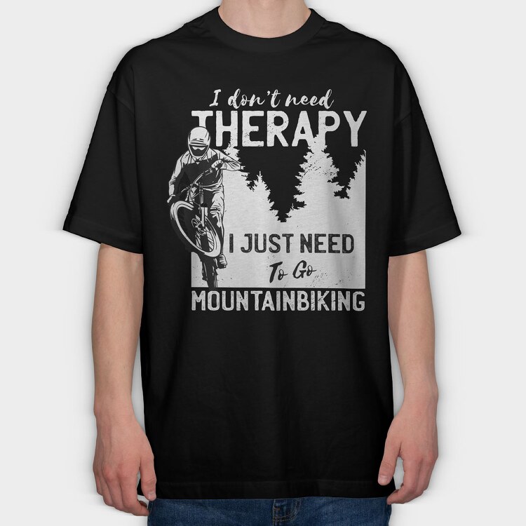 Mountainbike Just Need to Go, Tricou Oversize Barbati (Unisex)