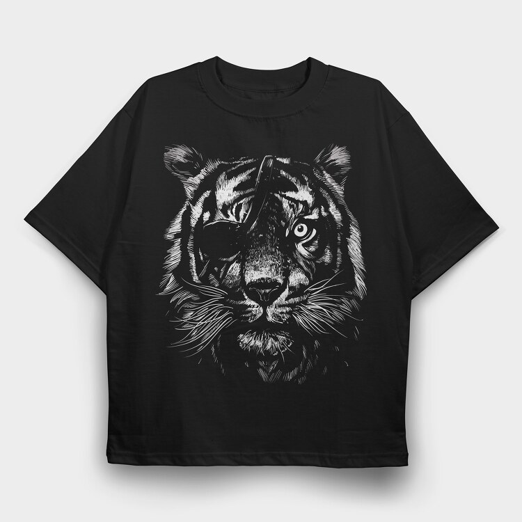 Eyepatch Tiger, Tricou Oversize Barbati (Unisex)