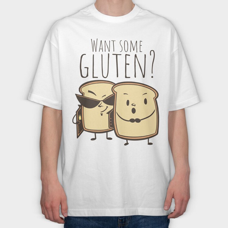 Toasts Gluten, Tricou Oversize Barbati (Unisex)