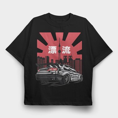 Tokyo Drift Sunset, Tricou Oversize Barbati (Unisex)