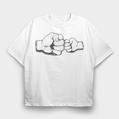 Father Son Fist, Tricou Oversize Barbati (Unisex)