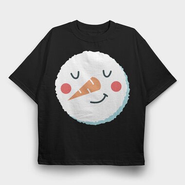 Christmas Snowman Faces 10, Tricou Oversize Barbati (Unisex)