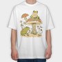 Mushrooms Frogs Nature, Tricou Oversize Barbati (Unisex)