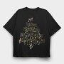 Music Christmas Tree, Tricou Oversize Barbati (Unisex)
