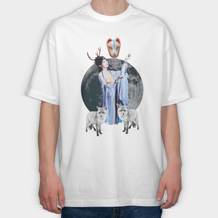 Tote Japan Kitsune, Tricou Oversize Barbati (Unisex)