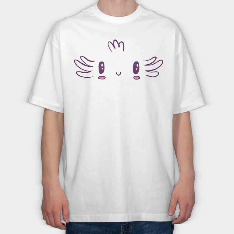 Axolotl Face, Tricou Oversize Barbati (Unisex)