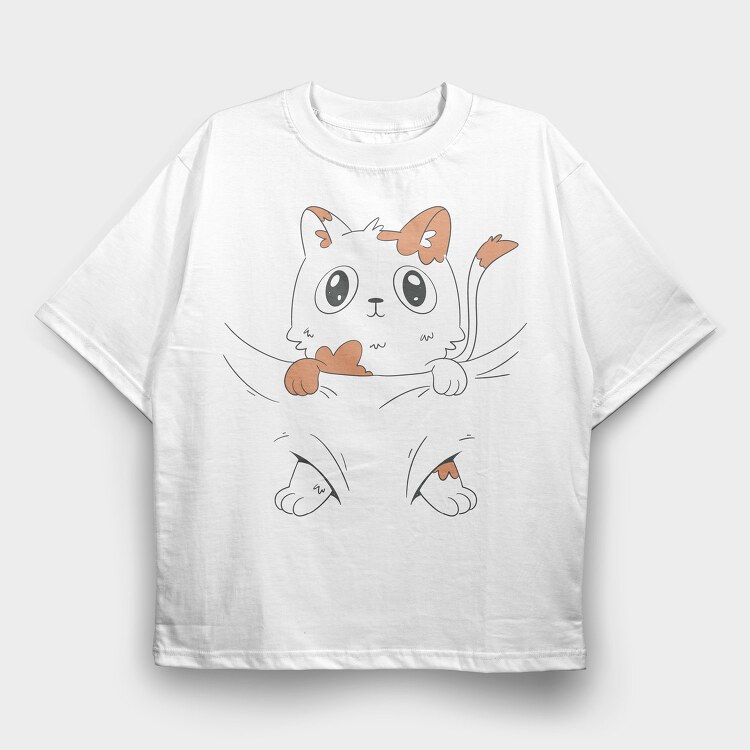 Baby Cat, Tricou Oversize Barbati (Unisex)