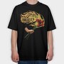 Fire Burning With Passion Flowers, Tricou Oversize Barbati (Unisex)