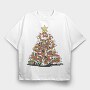 Christmas Tree Beagle, Tricou Oversize Barbati (Unisex)