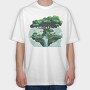 Tree Waterfall, Tricou Oversize Barbati (Unisex)