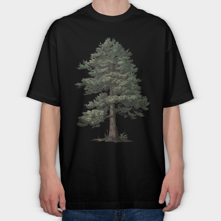 Tree Detailed, Tricou Oversize Barbati (Unisex)