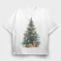 Christmas Tree Donuts, Tricou Oversize Barbati (Unisex)