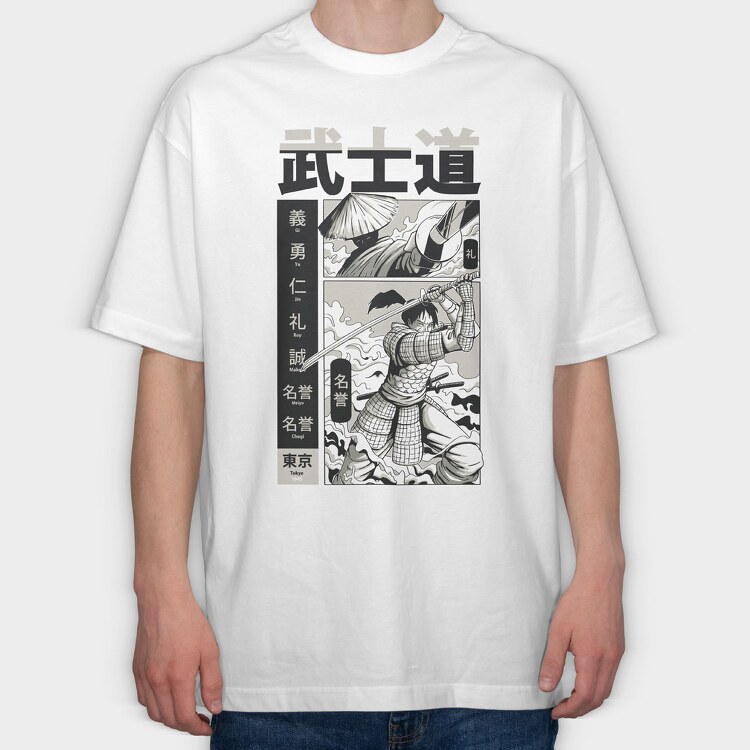 Samurai Bushido 2, Tricou Oversize Barbati (Unisex)