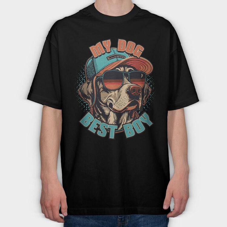 My Dog Best Boy, Tricou Oversize Barbati (Unisex)