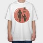 Samurai Father and Son, Tricou Oversize Barbati (Unisex)