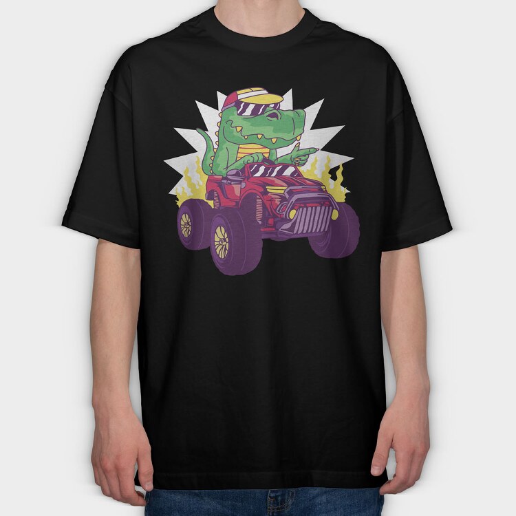 Trex Monster Truck, Tricou Oversize Barbati (Unisex)
