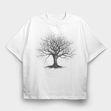 Bare Tree, Tricou Oversize Barbati (Unisex)