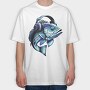 Bass Fish Headphones, Tricou Oversize Barbati (Unisex)
