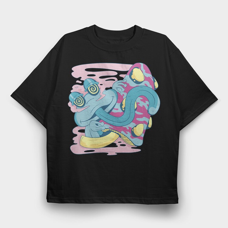 Trippy Frog, Tricou Oversize Barbati (Unisex)