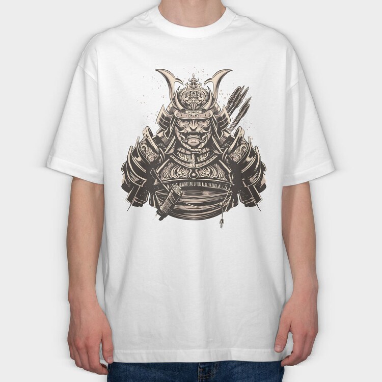 Samurai Warrior Dark, Tricou Oversize Barbati (Unisex)