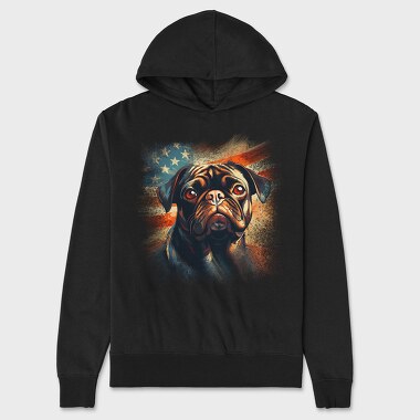 American Pug, Hanorac Oversize Barbati (Unisex)