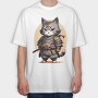 Samuraicat, Tricou Oversize Barbati (Unisex)