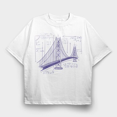 San Francisco Bridge, Tricou Oversize Barbati (Unisex)