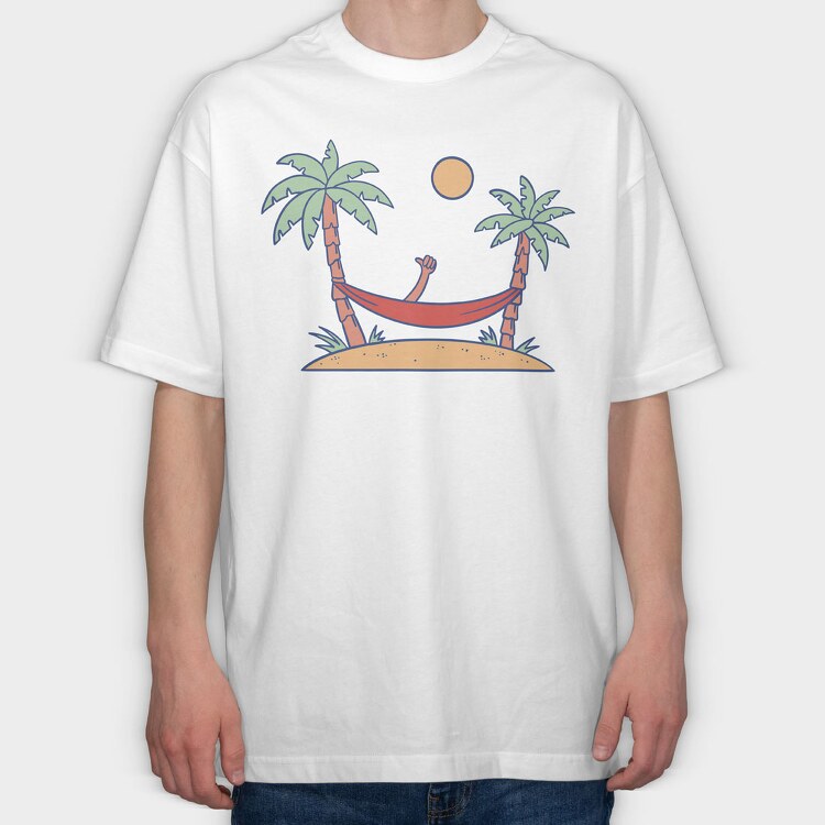 Beach Relax, Tricou Oversize Barbati (Unisex)