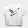 Flying Seagull 2, Tricou Oversize Barbati (Unisex)