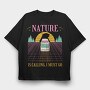 Nature Vaporwave, Tricou Oversize Barbati (Unisex)