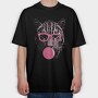 Jaguar Bubblegum Monochrome, Tricou Oversize Barbati (Unisex)