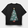 Football Christmas Tree, Tricou Oversize Barbati (Unisex)