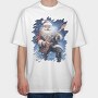 Santa Claus Rocking, Tricou Oversize Barbati (Unisex)